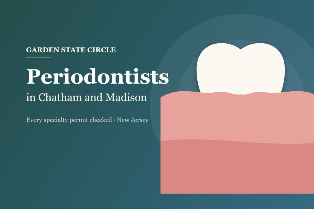 Illustration of a tooth and gum line for the guide Periodontists in Chatham and Madison, NJ.