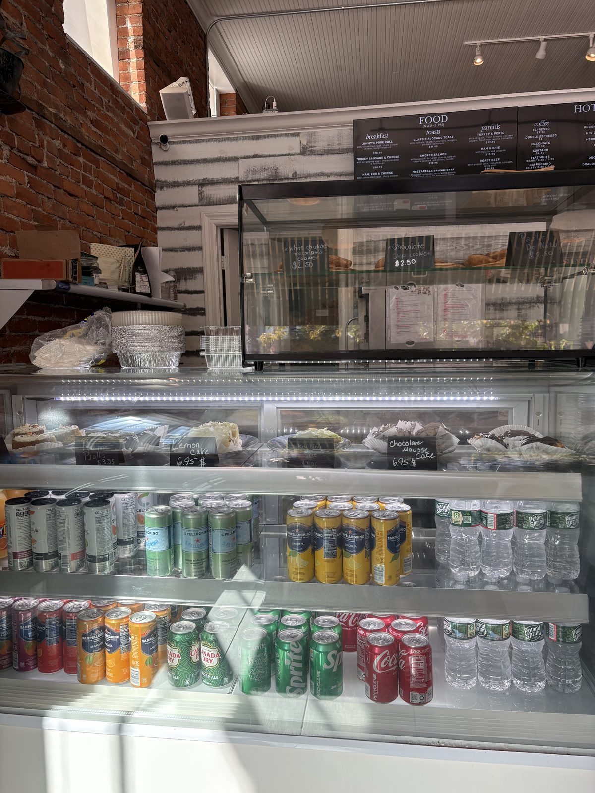 Jimmy's Coffeehouse, Clinton - the pastry and drink case