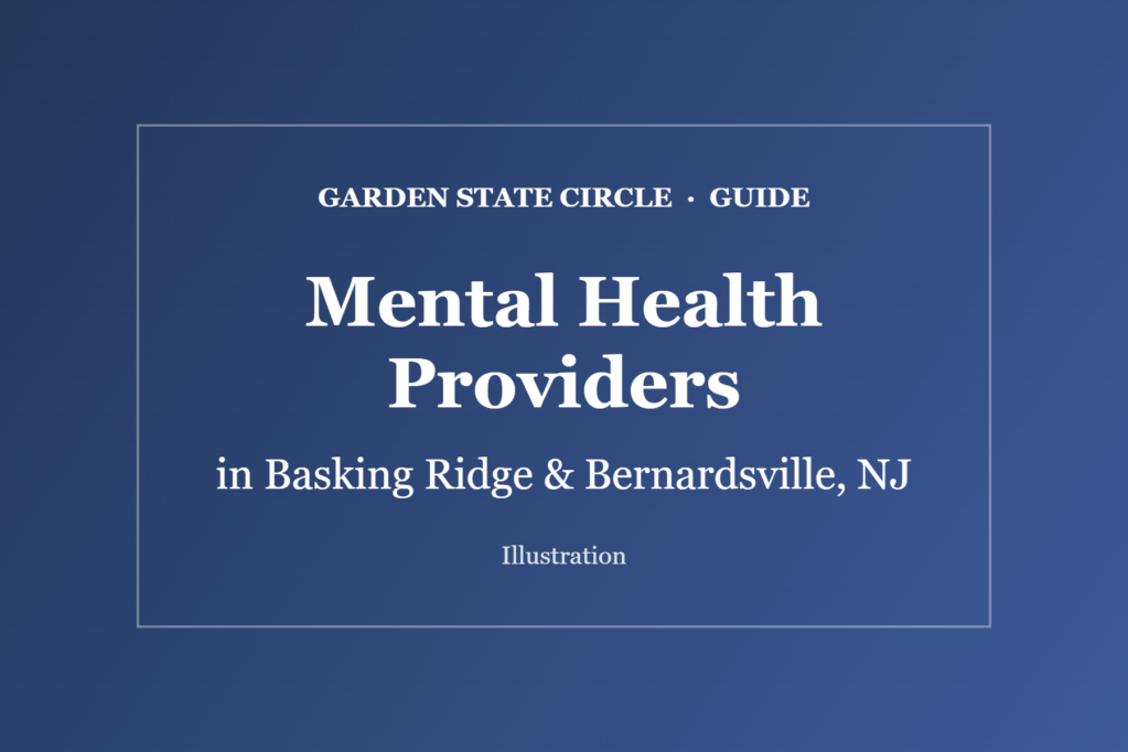 Illustration card for the Mental Health Providers guide, Basking Ridge & Bernardsville, NJ